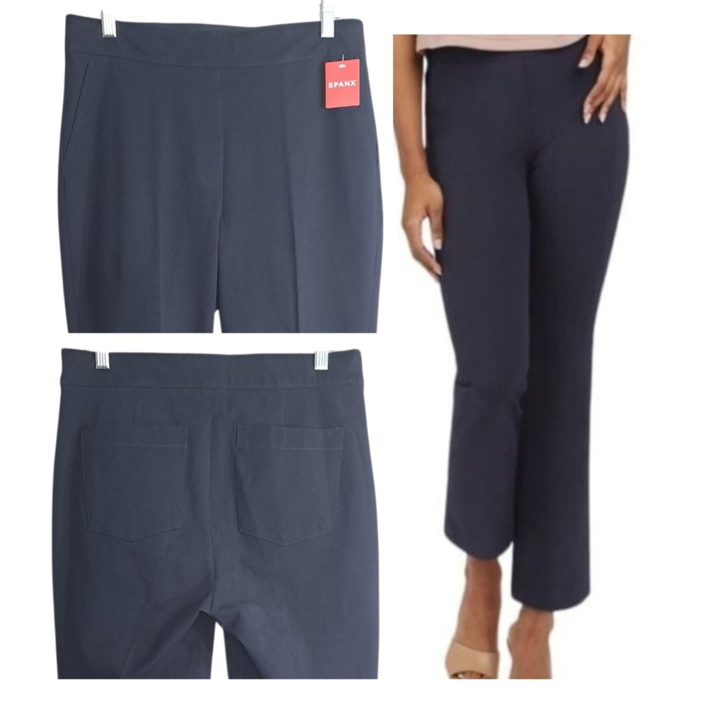 SPANX Polished Ankle Slim Pants Classic Navy Pull On Women's Size‎ Medium 20365R